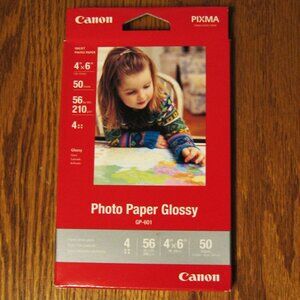 Canon Photo Paper Glossy GP601 4"x6" 50 Sheets Brand new